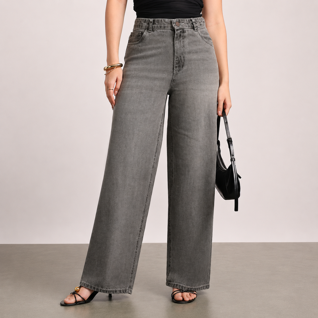 Kyra Edition Wide Leg Jeans – Premium Denim Grey (Pack Of 2 Jeans)