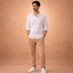 LinenCotton™ White Premium Shirts for Men (Pack Of 2 Shirts)