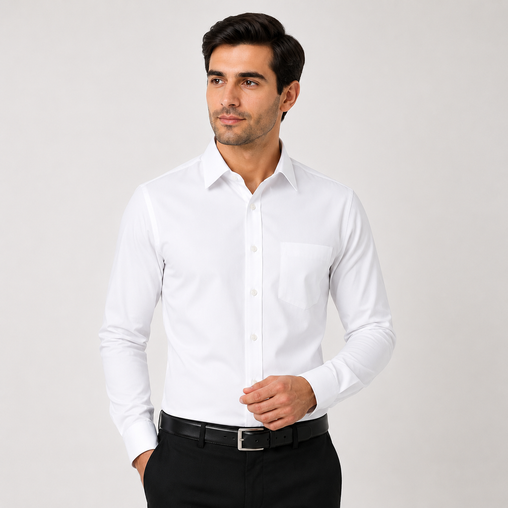 Cotton White Shirts Pack Of 2